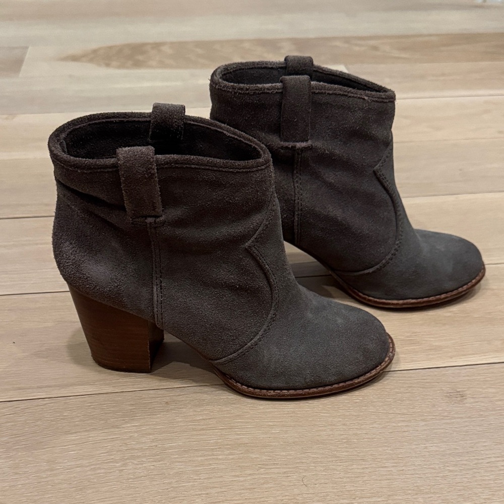 Splendid Gray Suede Ankle Boots, Size 8